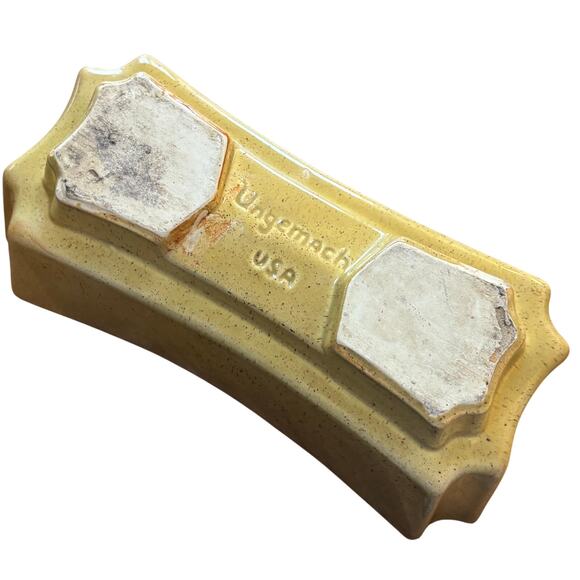 Vintage Ungemach USA mustard yellow atomic age art pottery planter vase pot - Picture 7 of 8